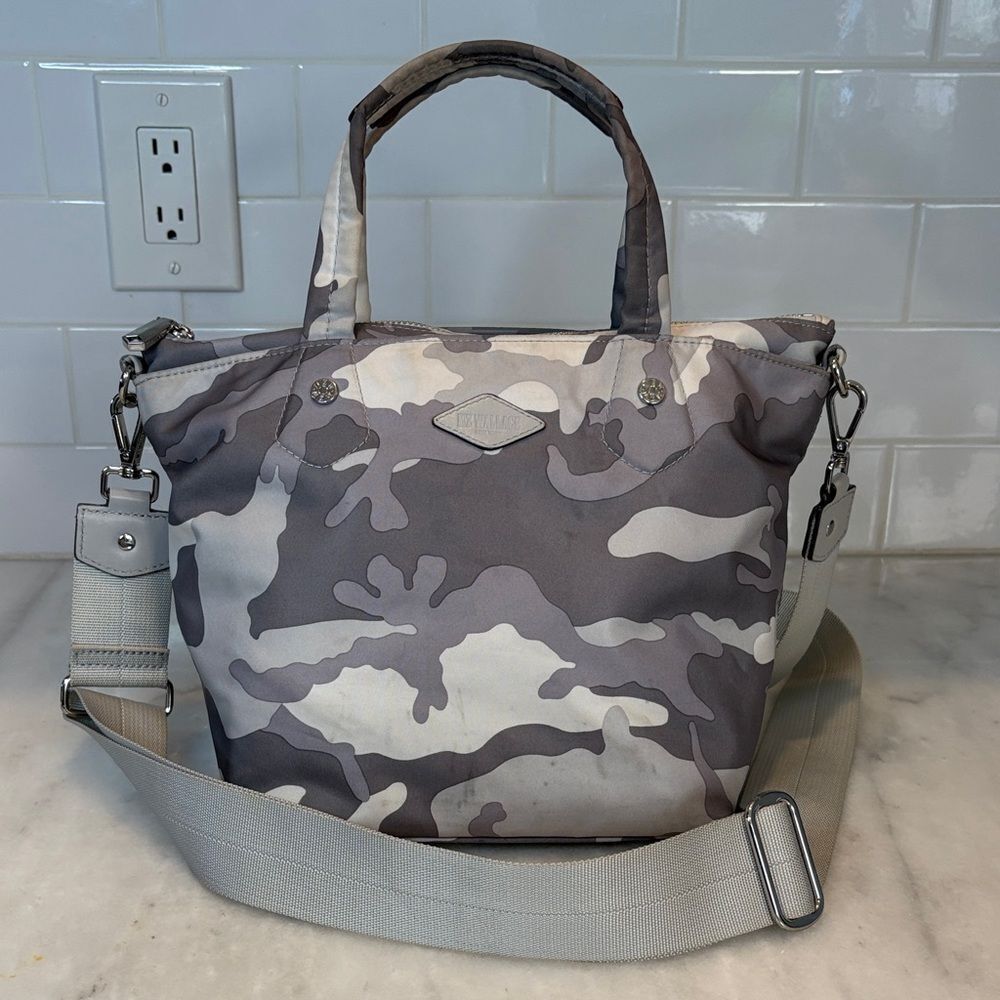 MZ Wallace Purse Handbag Camouflage Soho Convertible Tote with Pouch Bag